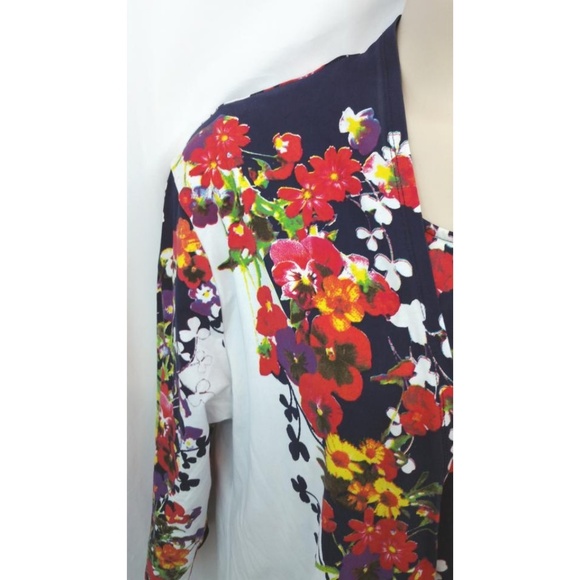 LEO GUY PRINTED COTTON BLEND TWINSET XL - Picture 3 of 5